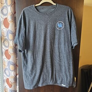 Gray UK Wildcats T-Shirt with Blue Logo And Graphic Back